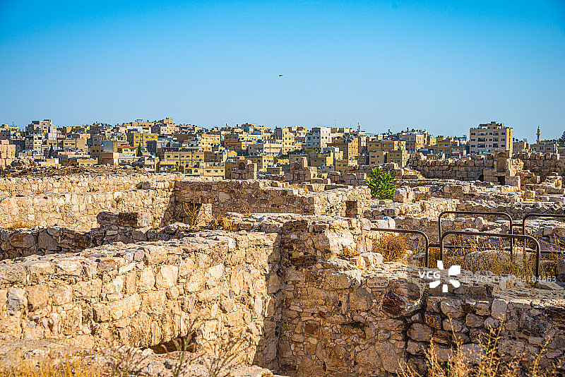 约旦首都安曼城堡山景观图片素材