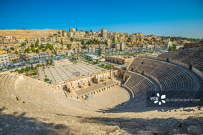 约旦安曼的古罗马圆形剧场图片素材