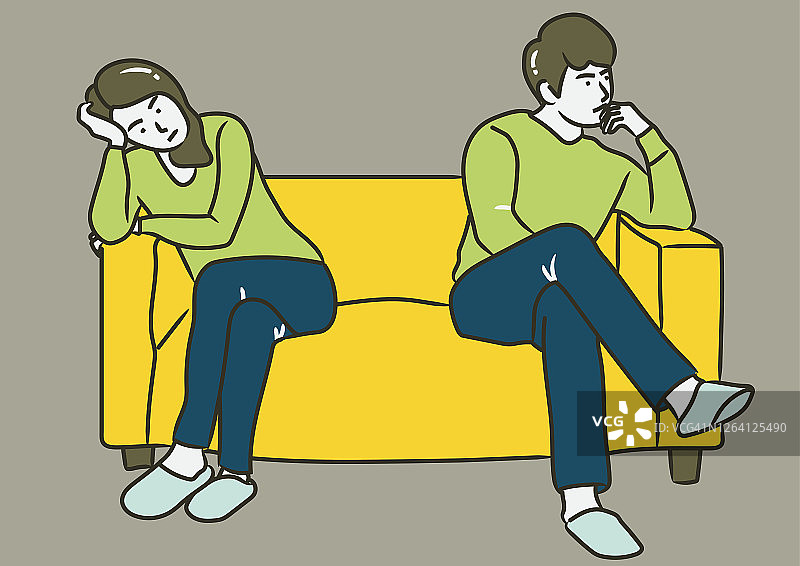 争吵后的一对夫妇图片素材