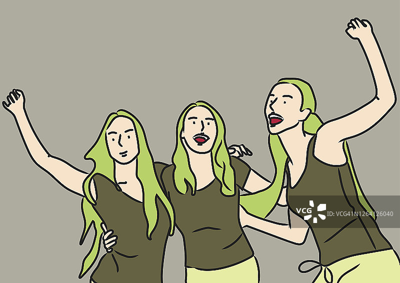 女子在家中派对跳舞图片素材