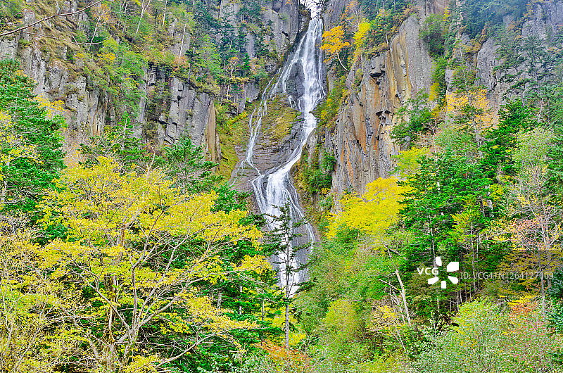 日本北海道银河瀑布风光图片素材