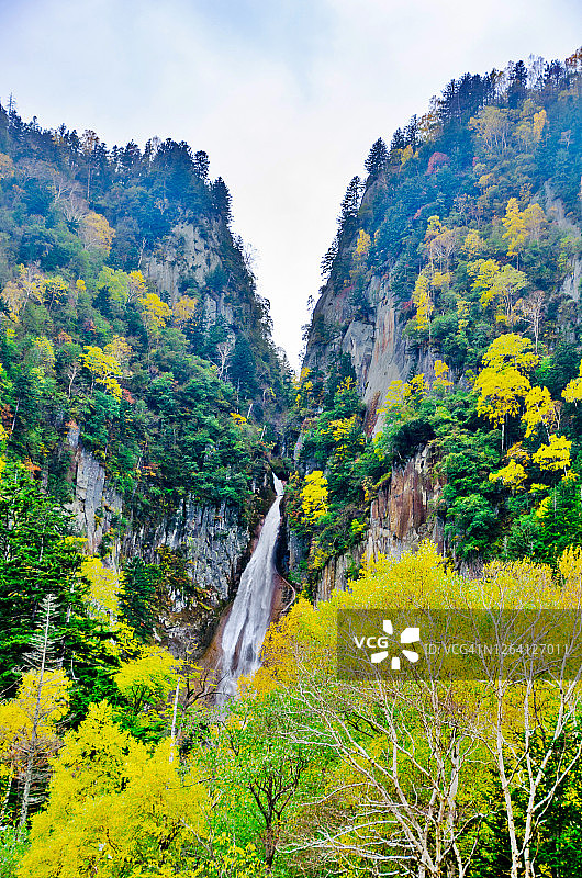 日本北海道流星瀑布风光图片素材