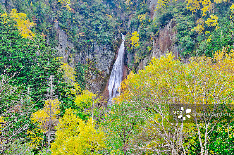 日本北海道流星瀑布风光图片素材