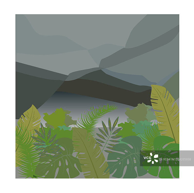 黑暗洞穴矢量景观图片素材