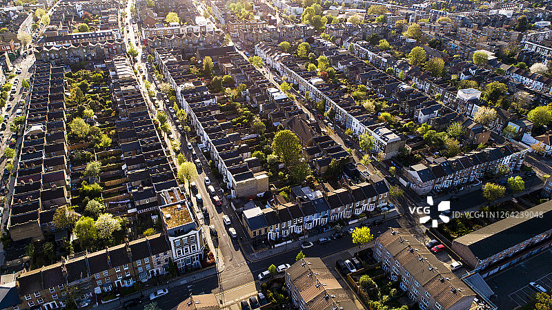 伦敦街区鸟瞰图图片素材