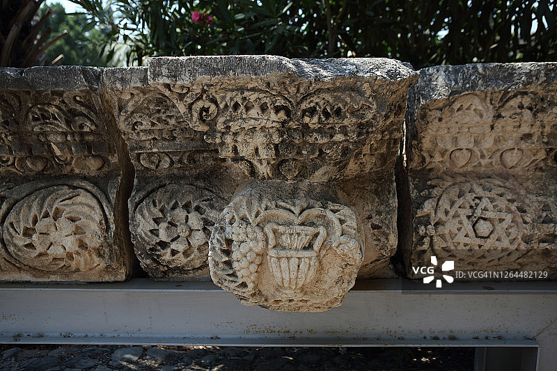 大卫之星、花卉和装饰艺术图片素材