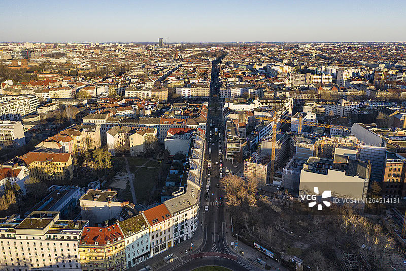 德国柏林克罗伊茨贝格区鸟瞰图片素材