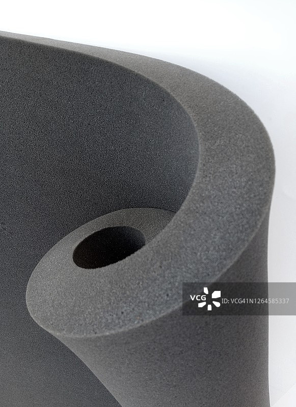 灰色螺旋海绵泡沫卷图片素材