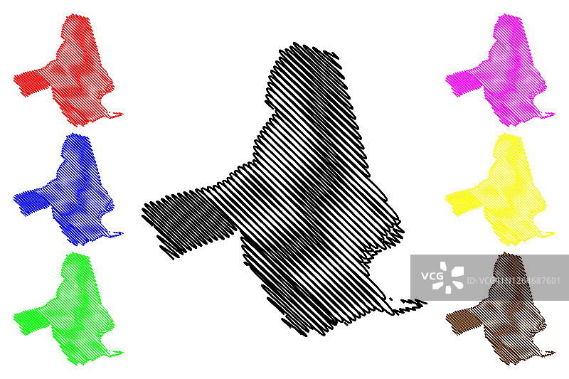 路德维希港城市地图矢量插图，德国图片素材