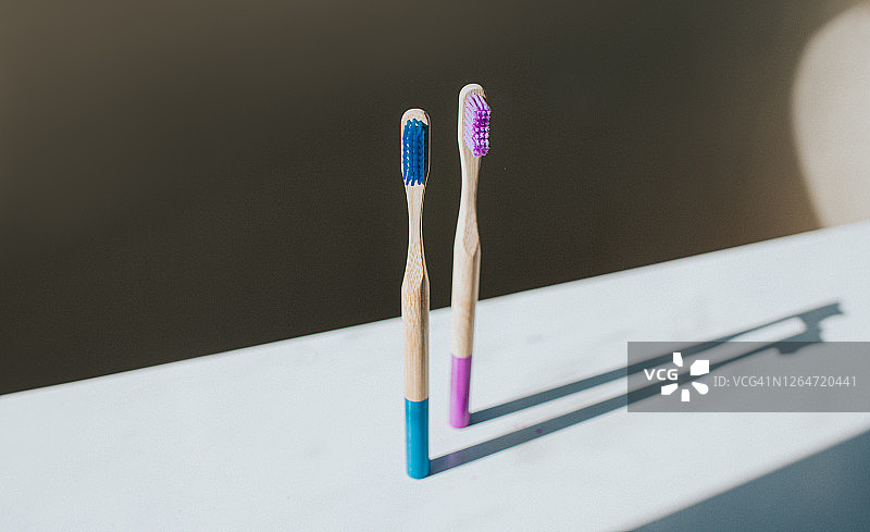 环保木制牙刷图片素材