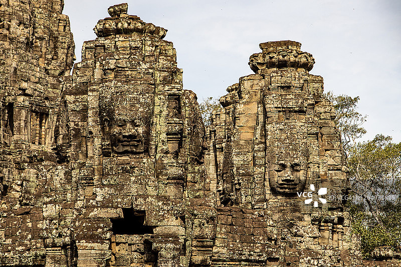 柬埔寨塔布笼寺内部图片素材