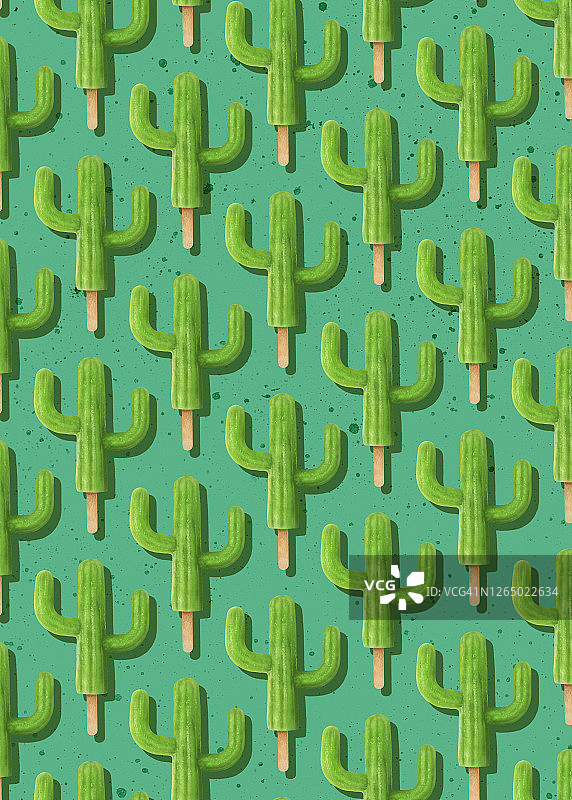 仙人掌冰棒图片素材