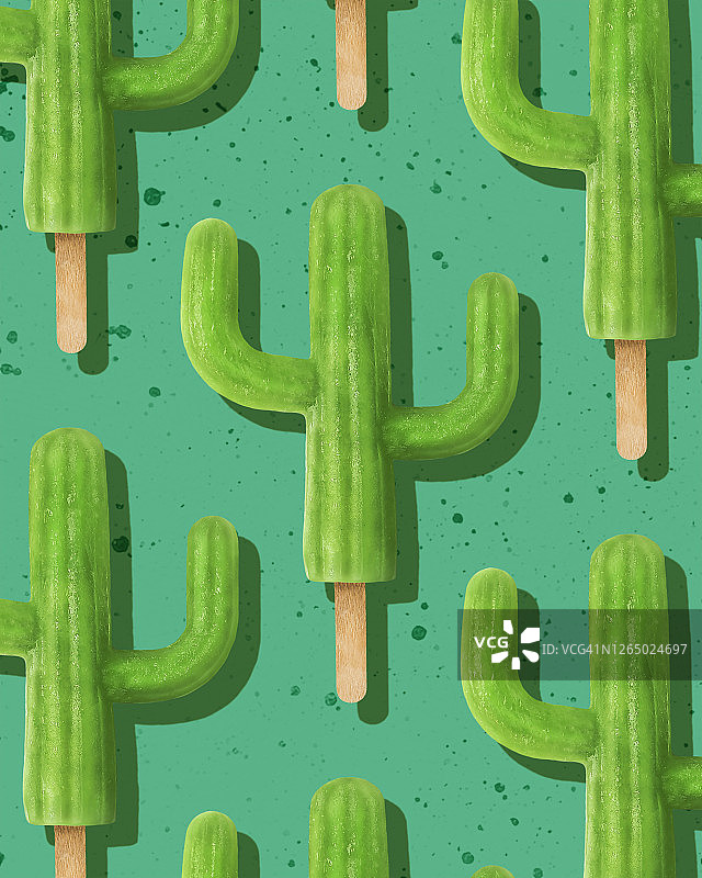 仙人掌冰棒图片素材