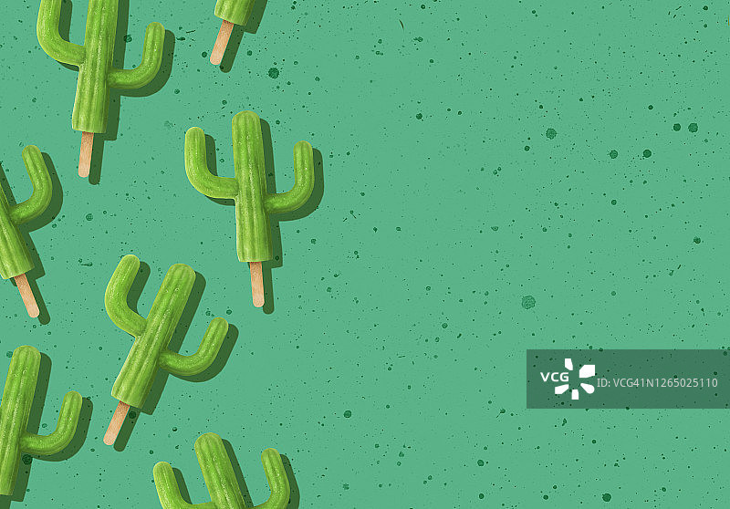 仙人掌冰棒图片素材