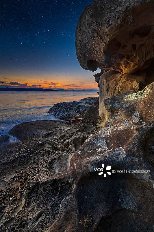 杰克角沿岸的岩层图片素材