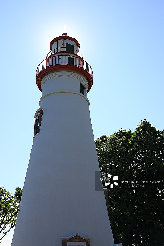 美国俄亥俄州大理石角灯塔图片素材