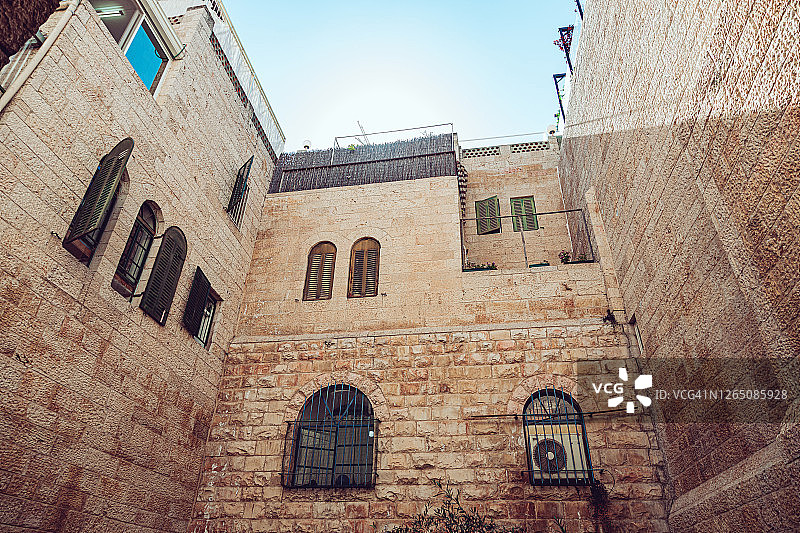 中午时分的耶路撒冷老城建筑图片素材