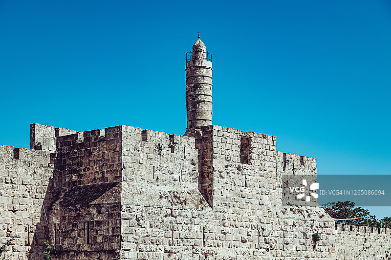 耶路撒冷老城大卫城堡城墙图片素材