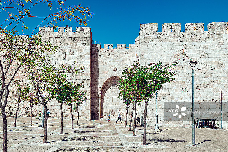 耶路撒冷老城城墙图片素材