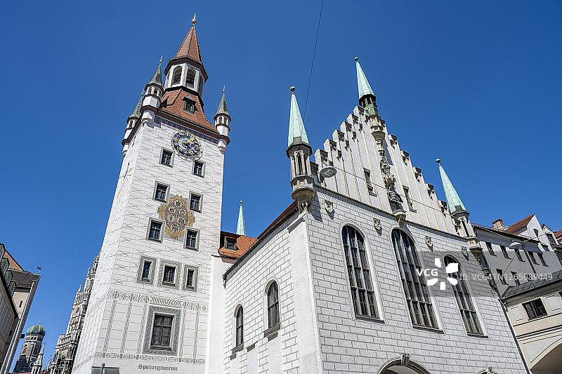 慕尼黑老市政厅玩具博物馆塔楼图片素材