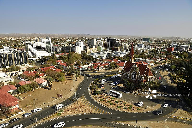 纳米比亚温得和克基督福音派路德教会城市景观图片素材
