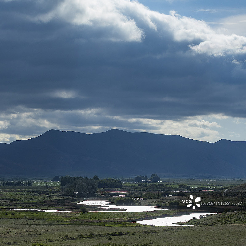 美国爱达荷州太阳谷银溪多云天空图片素材