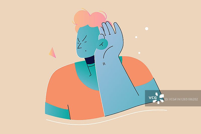 情感、面部、表情、谣言、疾病、健康、护理概念图片素材