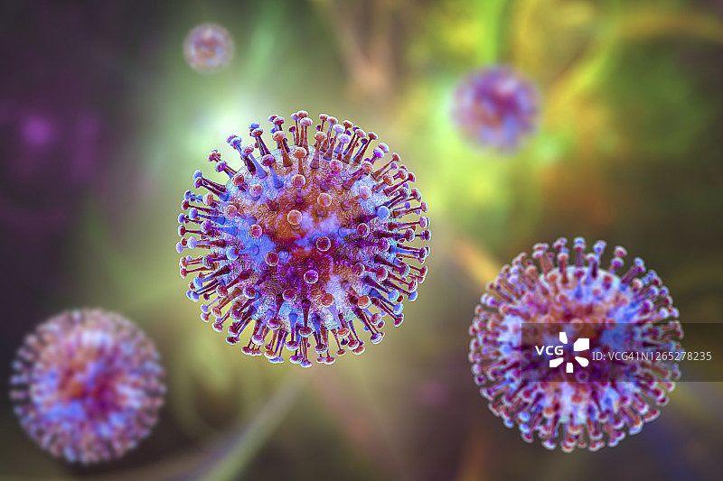 病毒颗粒插画图片素材