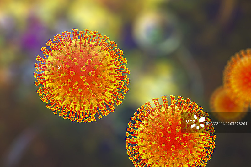 病毒颗粒插画图片素材