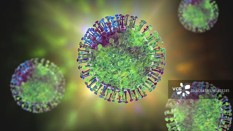 病毒颗粒插画图片素材