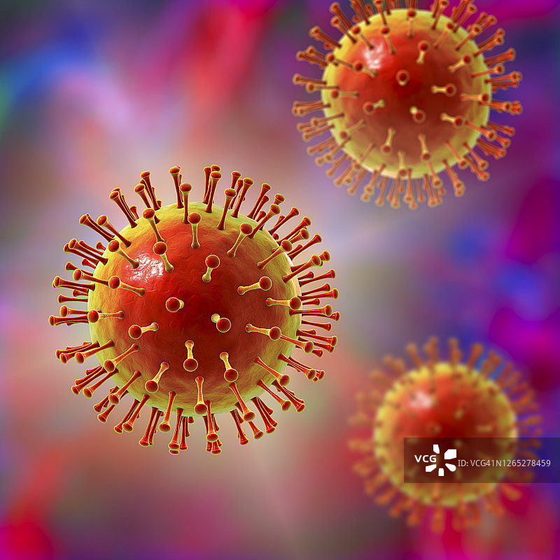 病毒颗粒插画图片素材