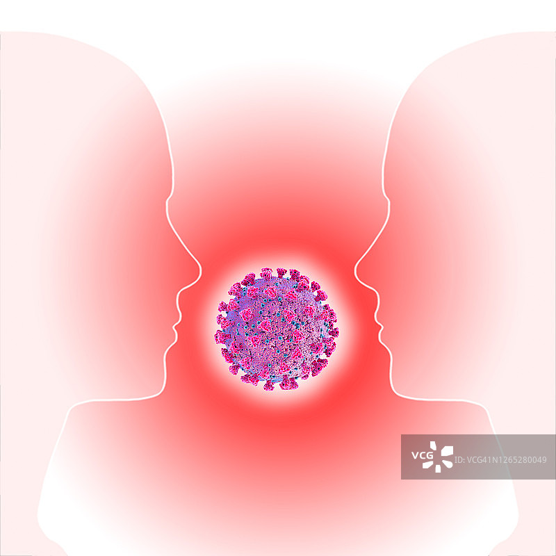 新冠病毒传播概念图图片素材