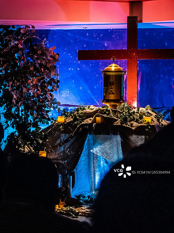 圣周四的停灵祭坛图片素材