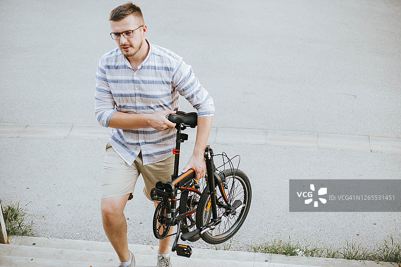 我的折叠自行车图片素材