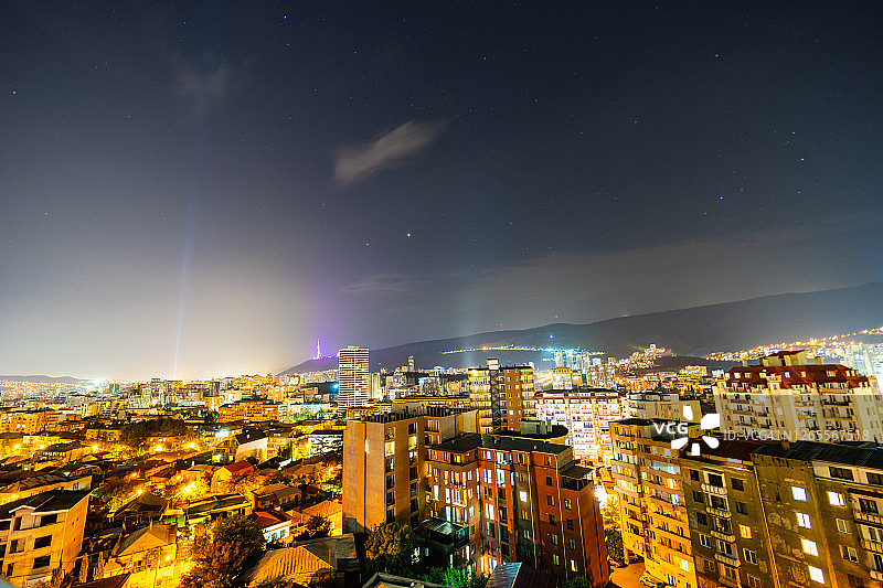 格鲁吉亚第比利斯夜景图片素材