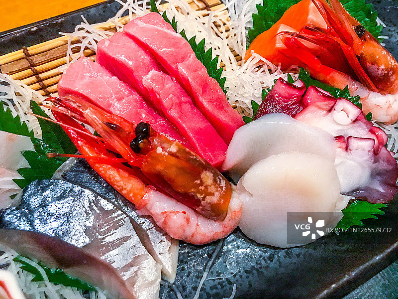 刺身拼盘特写图片素材