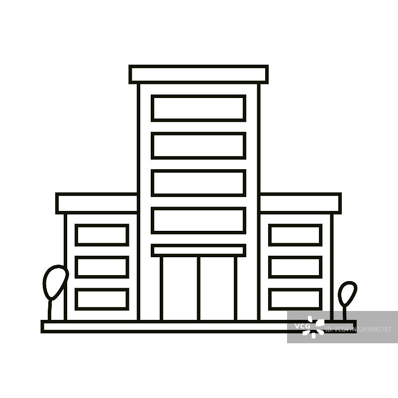 医院线条图标图片素材