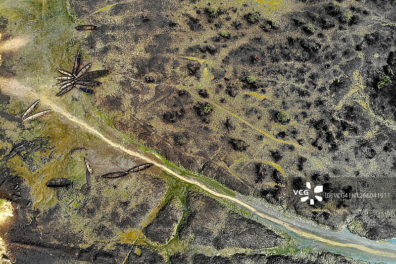 尼日尔三角洲石油污染图片素材