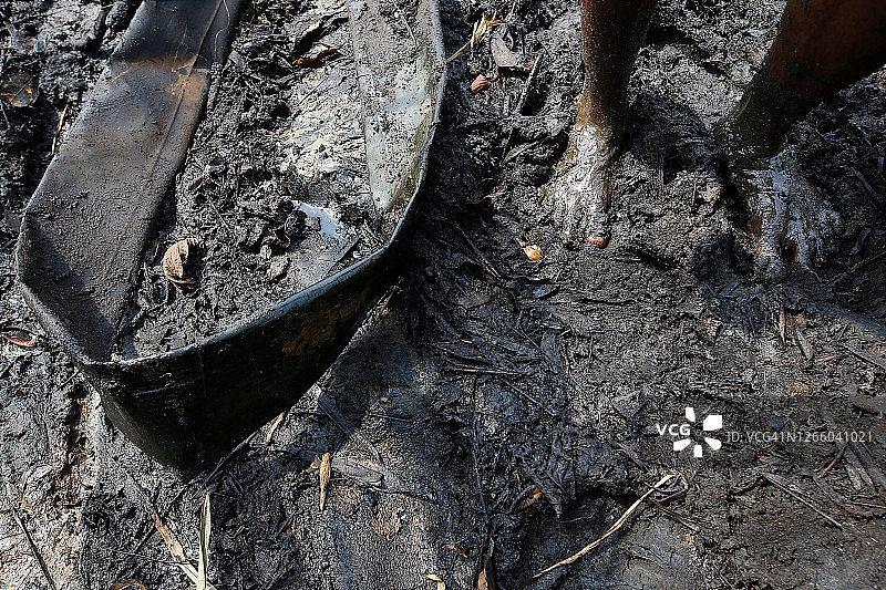 尼日尔三角洲石油污染图片素材