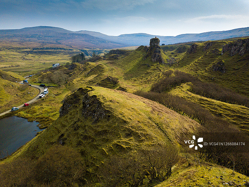 斯凯岛 Quiraing 苔藓地貌，苏格兰图片素材