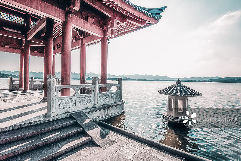 杭州西湖翠光亭图片素材