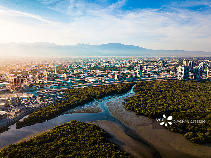 阿联酋拉斯海马酋长国鸟瞰图图片素材