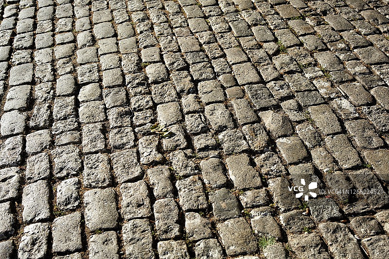 城市中的鹅卵石街道图片素材