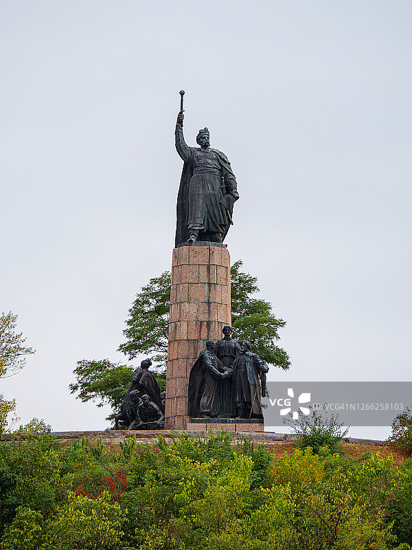 乌克兰奇吉林的博格丹·赫梅利尼茨基纪念碑图片素材