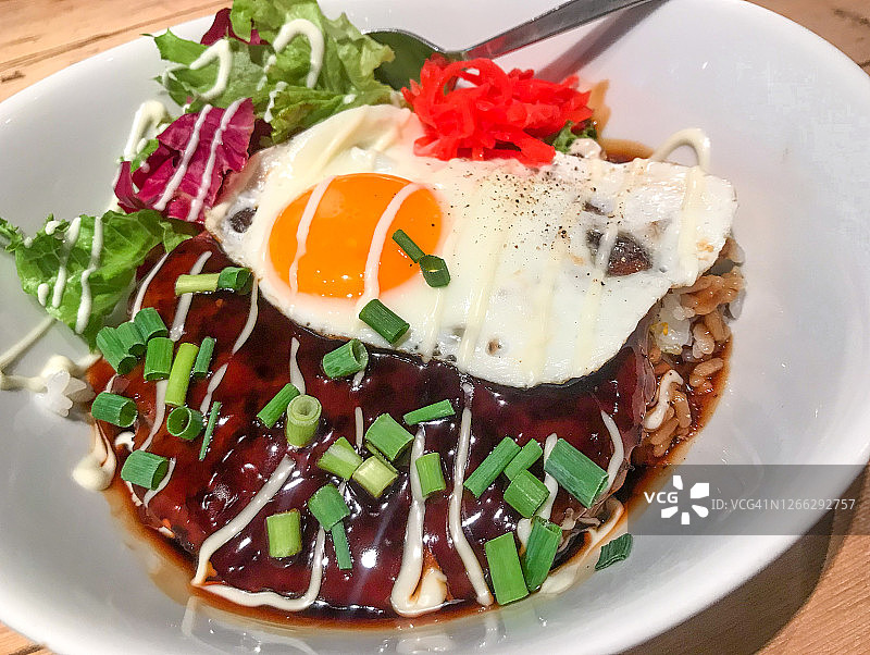 典型的夏威夷盖浇饭图片素材