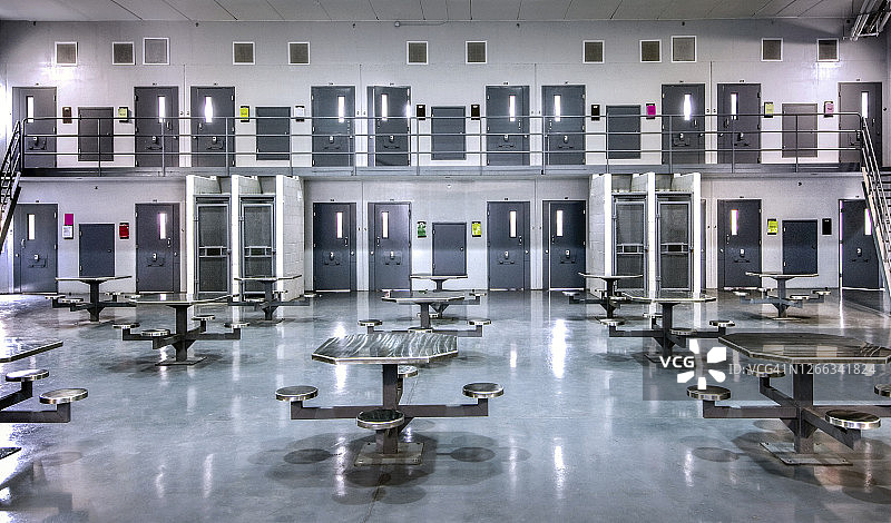 佛罗里达州县监狱公共区域监狱牢房图片素材