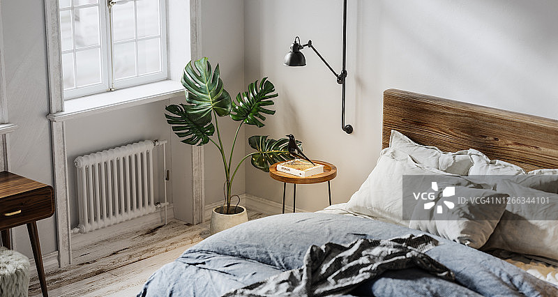 数字生成的卧室室内设计图片素材