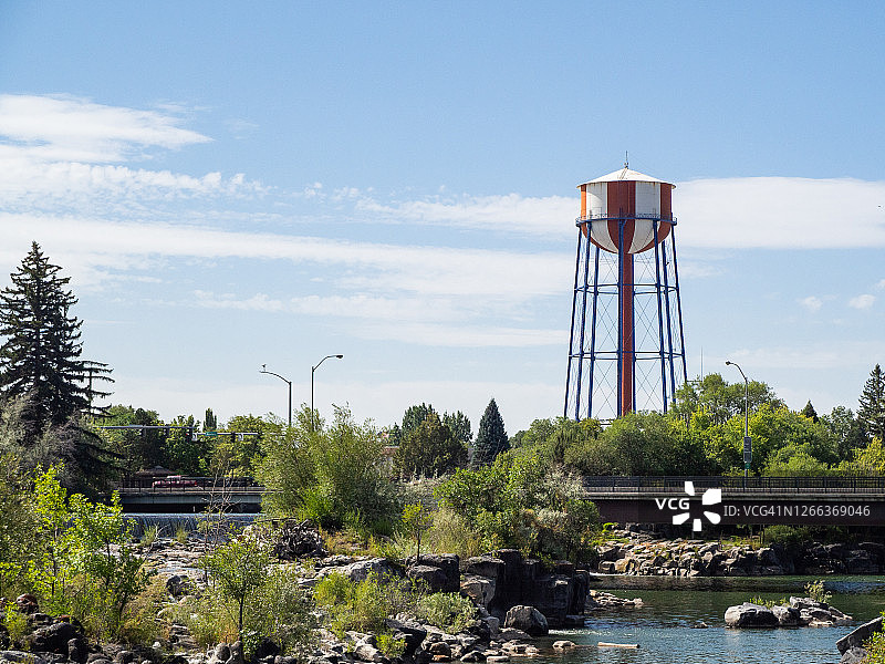爱达荷瀑布市水塔图片素材