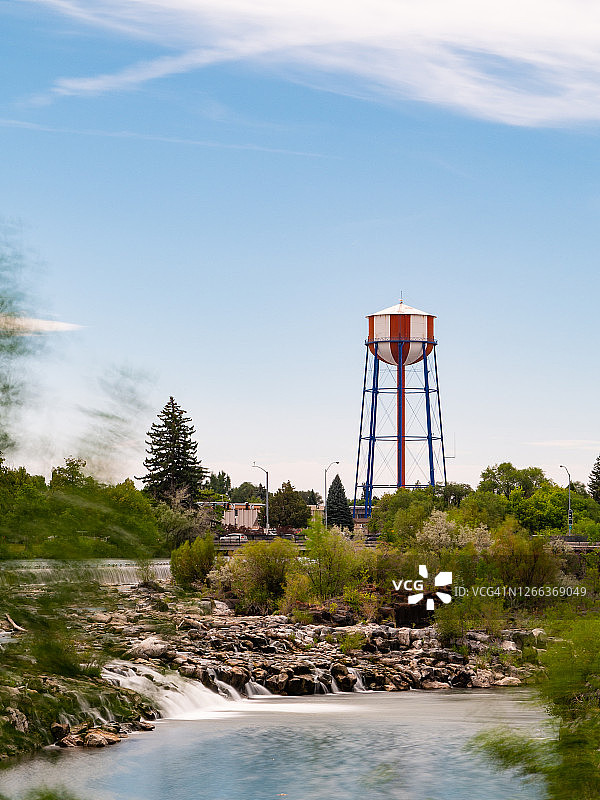 爱达荷瀑布市水塔图片素材