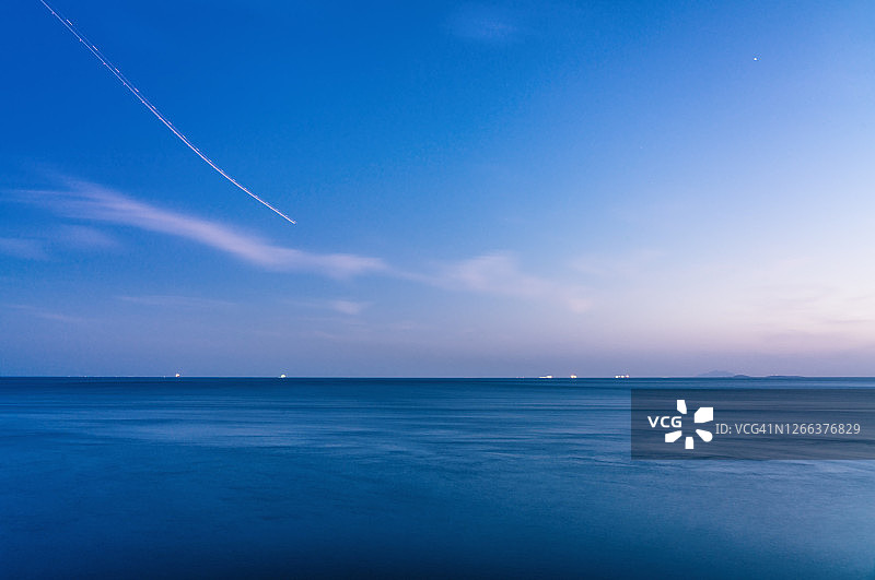 夜间海景图片素材